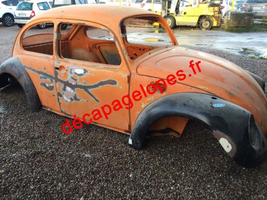Décapage par aérogommage d'une VW Coccinelle à Rouen 76